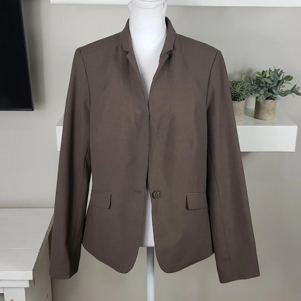 The Limited Long Sleeve Blazer One Button Front Closure